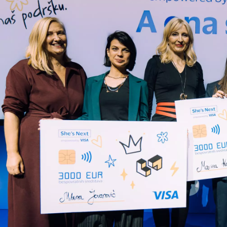 Milena Jovanović, winner of the She's next initiative organized by the Visa company for female entrepreneurs.